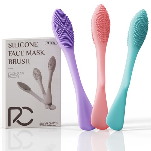 Rena Chris Silicone Face Scrubber & 3-in-1 Face Mask Applicator Brush (3 Pcs)