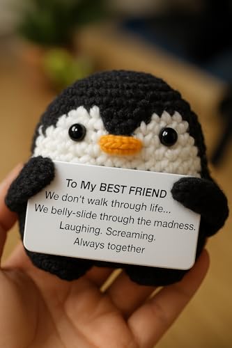 Handmade Crochet Mini Penguin Doll - Positive Gifts for Best Friends