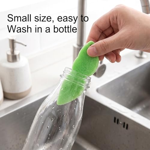 12PCS Reusable Bean-Shaped Bottle Cleaning Sponge Set