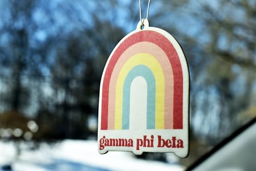 Pi Beta Phi Rainbow Air Freshener - Flowers & Sunshine Scent - 2 Pack