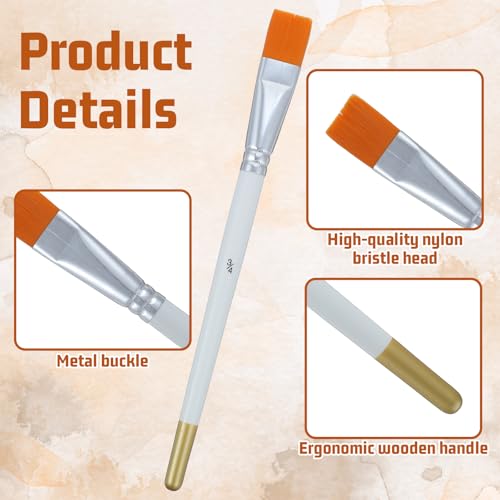 6-Piece Food-Safe Cake Painting Brushes Set for Decorating