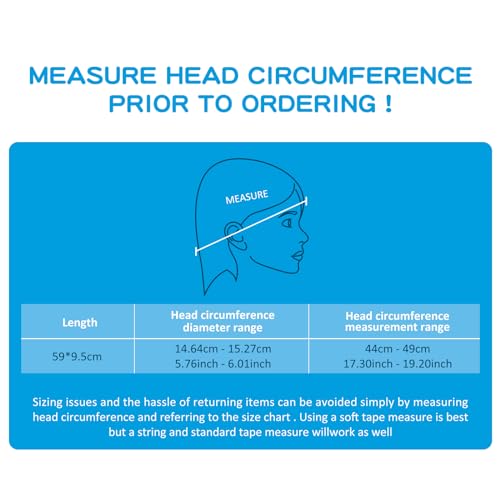 6 Pcs Swimming Headbands for Kids, Adjustable Swimming Ear Protection Bands Cute Cartoon Waterproof Swim Headbands for Swimmers Age 1-5, Head Circumference 17.30-19.20 Inch