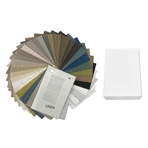 Macochico Linen Blend Curtain Fabric Swatch Sample Book