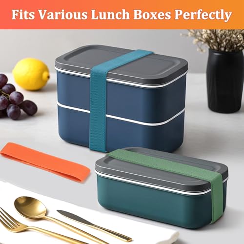 Adjustable Bento Box Strap 4-Pack - Universal Lunch Container Fixing Straps