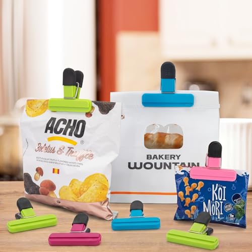 12 Pack Heavy Duty Chip Clips - Food Storage Bag Seal Grips