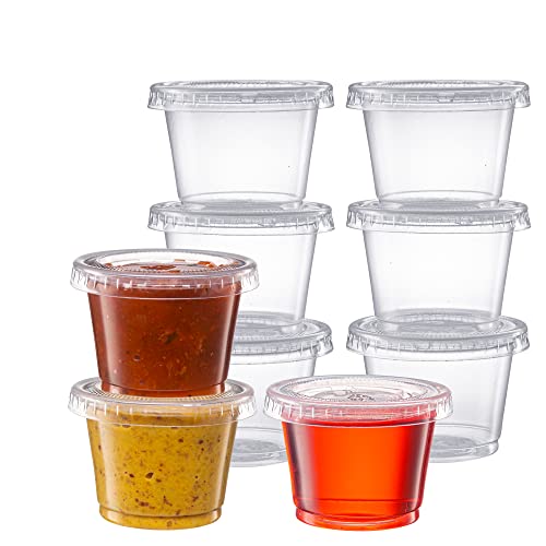 Jello Shot Cups with Lids - 1 Oz Portion Containers, 200 Count