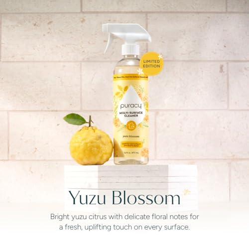 Puracy Multi-Surface Cleaner Spray - Plant-Powered Yuzu Blossom 16 fl oz (3 Pack)