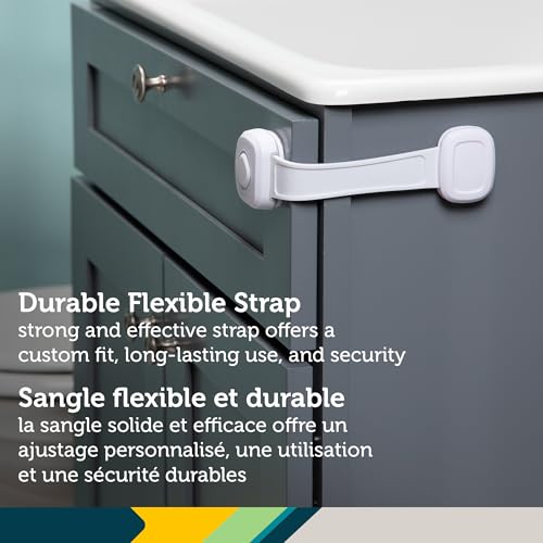 Safety 1st OutSmart Multi-Use Lock White Pack of 2 - Childproof Cabinet & Appliance Security