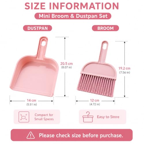 Kryoflare Mini Broom and Dustpan Set for Home, Car, and Travel