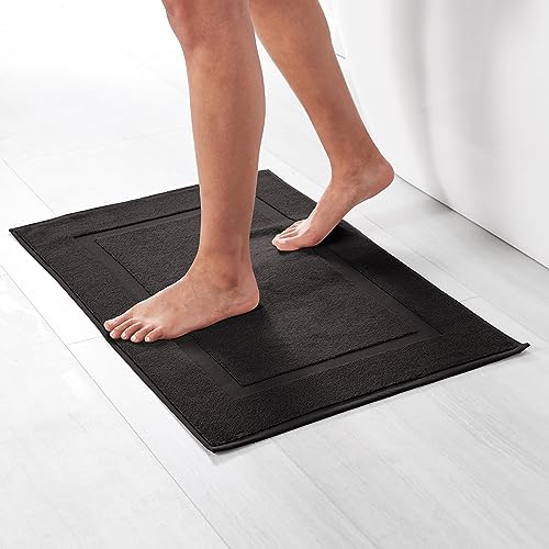 Amazon Basics Cotton Bath Rug Mat 31" x 20" - Midnight Black