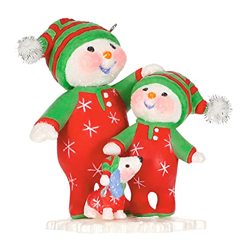 Hallmark Keepsake Christmas Ornament 2021, Making Memories Snowmen Cozy New Pajamas