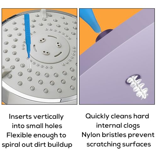 40pcs Shower Head Cleaner Tools Set with Brushes & Stainless Steel Picks for Clogged Nozzles