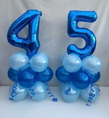 Skiennix 14 Balloon Numbers - Large Dark Blue 40 Inch Foil Balloons for Birthday & Wedding Decor