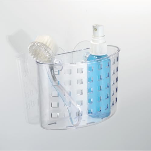 iDesign Suction Cup Shower Caddy Basket | Bathroom Organizer