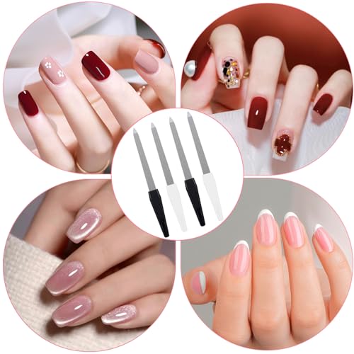 Metal Nail Files 6-Pack - Stainless Steel Double-Sided Emery Boards