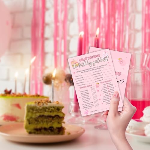 Who Knows The Birthday Girl Best? | 25 Double-Sided Game Cards