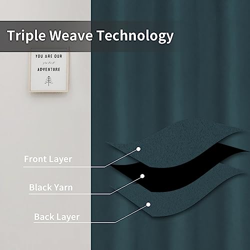 Easy-Going Thermal Blackout Curtains - 34x45 in, Bluestone (Set of 2)