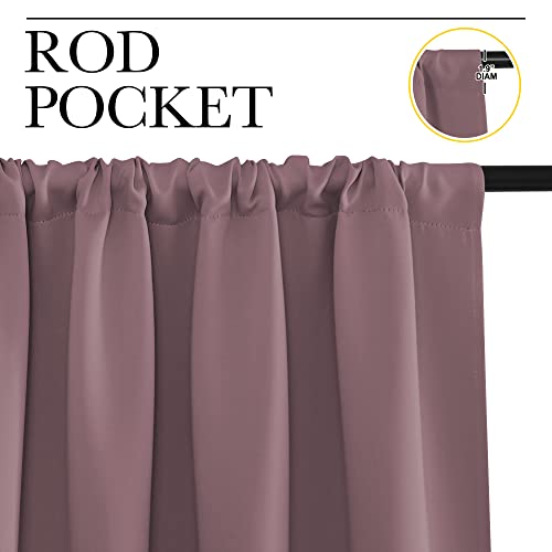 NICETOWN Blackout RV Curtains, 29"W x 20"L Dry Rose Thermal Panels (Set of 2)