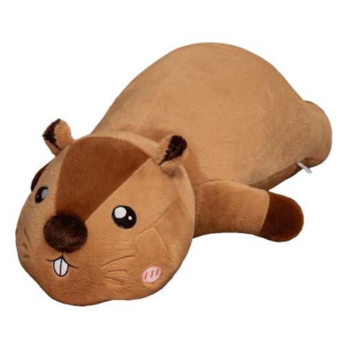 30 Inch Groundhog Plush Pillow - Soft Detachable Long Body Stuffed Animal for Kids & Adults