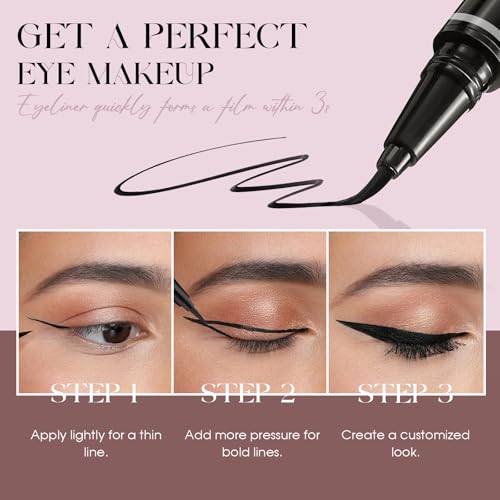 FADLASH Waterproof Liquid Eyeliner Pen - Black Matte Smudge-Proof