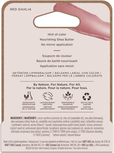 Burt's Bees Tinted Lip Balm - Red Dahlia, 0.15 oz