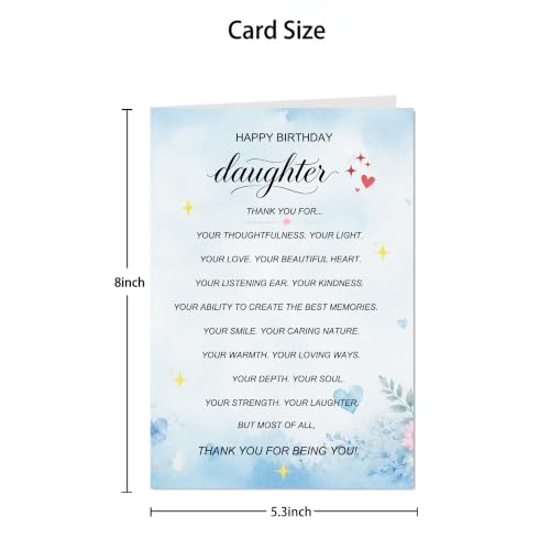 Heartfelt Birthday Card for Daughter | Special Milestone Celebrations