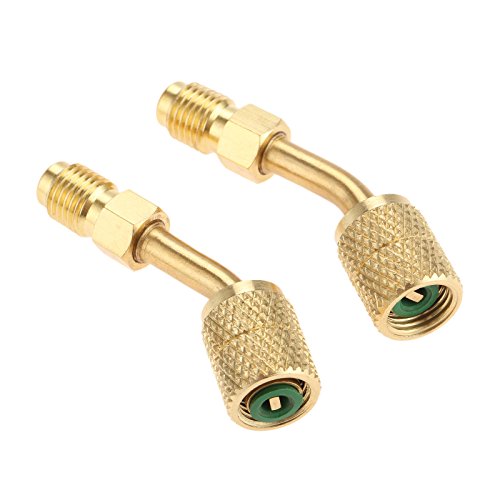 Aupoko R410A Mini Split Adapter - 5/16" SAE Female to 1/4" SAE Male (2 Pcs)