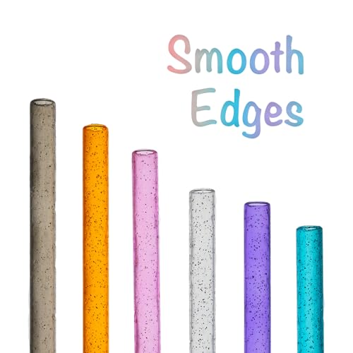 Glitter Straws for Stanley Tumblers - 12 Inch BPA-Free (6 Pack)