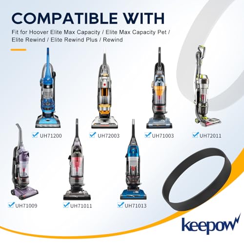 KEEPOW Replacement Vacuum Belts for Hoover Elite Rewind Plus - 4 Pack