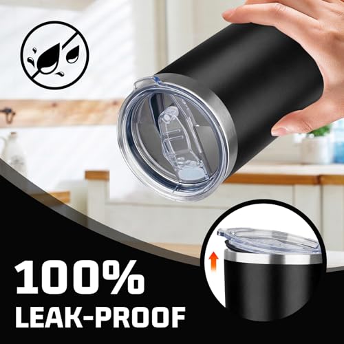 FLIFQI 20oz Stainless Steel Vacuum Insulated Travel Mug - Black