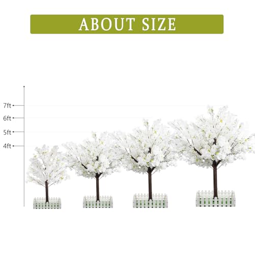 Artificial Cherry Blossom Tree - Handmade Indoor & Outdoor Decor, 4-7ft Sizes