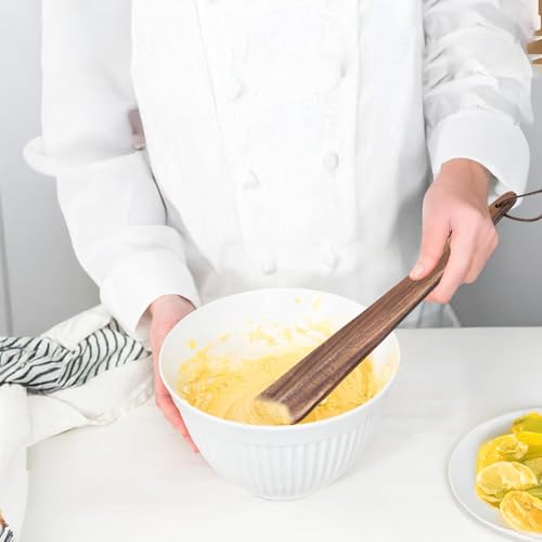 12-Inch Natural Teak Wood Cooking Spatula - Non-Toxic & Durable