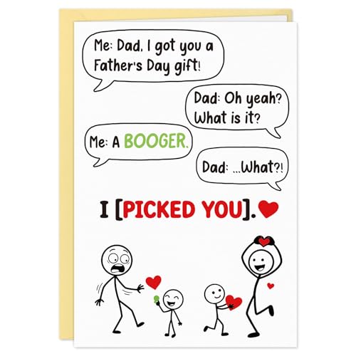 Funny Father's Day Card - I Picked You Booger from Kids
