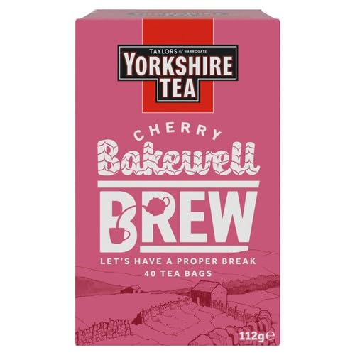 Yorkshire Tea Cherry Bakewell Brew Black Tea Bags - 40 Count