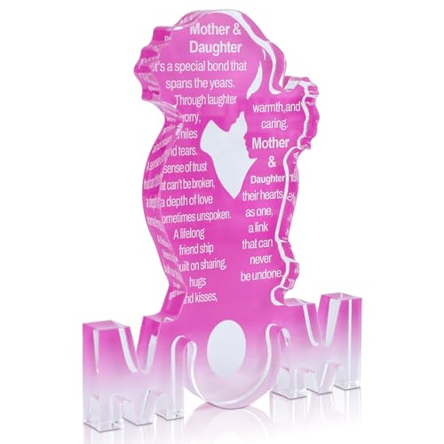 Acrylic Mom Plaque Gift from Daughter - Birthday and Mothers Day Decor