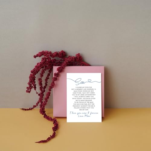 To My Son Heartfelt Poem Greeting Card - Luxury Graduation & Birthday Gift
