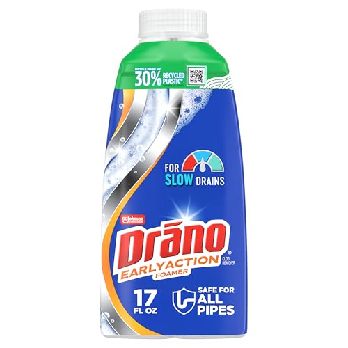 Drano Dual-Force Foamer Drain Clog Remover - Safe for All Pipes & Garbage Disposals, 17 Fl Oz
