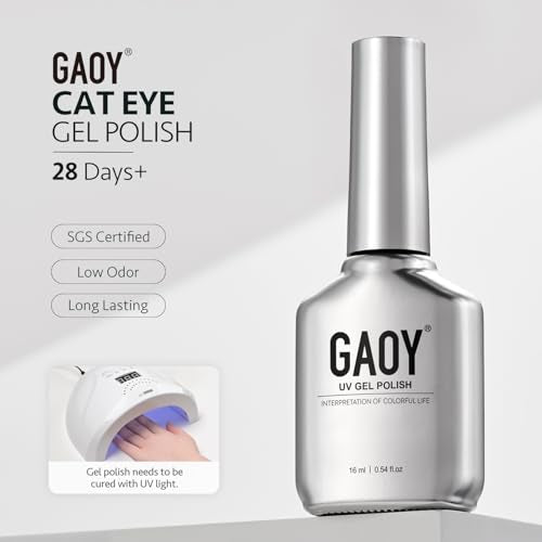 GAOY Jelly Purple Cat Eye Gel Nail Polish 16ml with Magnet
