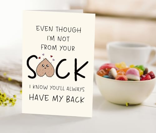 Funny Father's Day Card for Step Dad - Rude Greeting Card