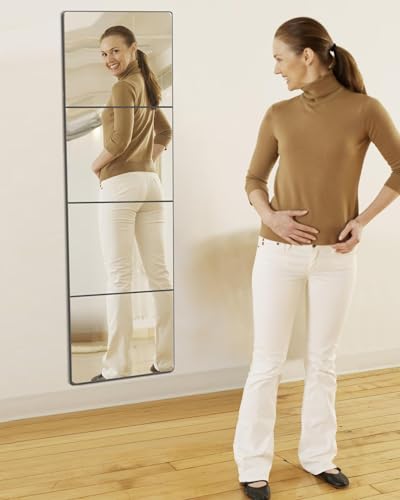 10" x 10" Shatterproof Kids Wall Mirror Tiles - 4 Pcs Acrylic