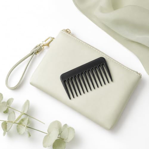 Aphumedc Mini Travel Wide Tooth Comb - Anti-Static Portable Hair Detangling Pocket Comb for Wet and Dry Hair