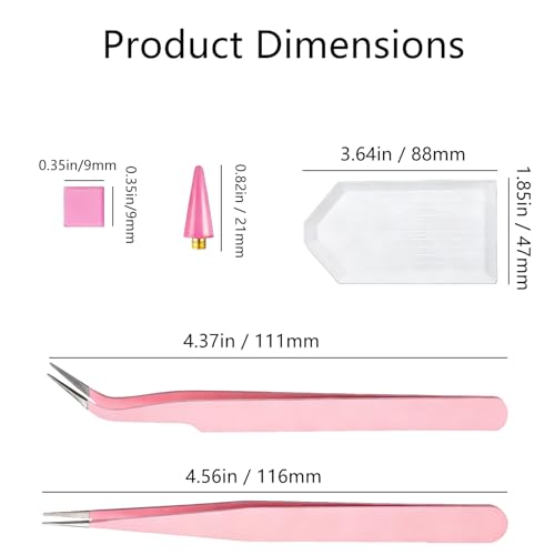 Nail Art Rhinestone Picker Tool Kit with Wax Tips and Tweezers