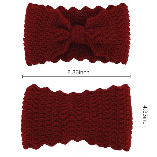 Knit Winter Headband for Women 3-Pack Ear Warmer Hairband