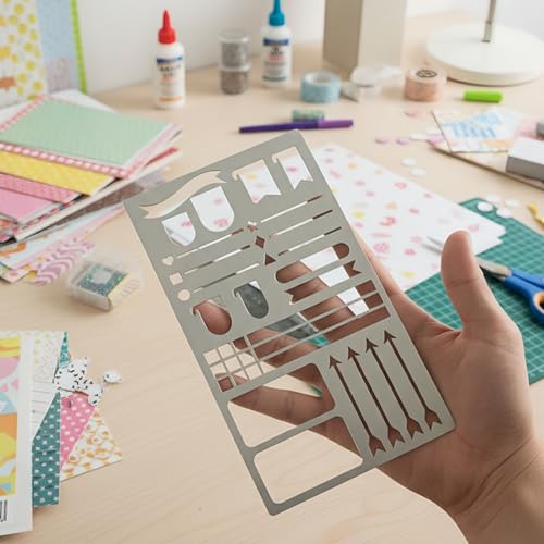 Reusable Stainless Steel Stencil Template for Planners - 7x4 Inch
