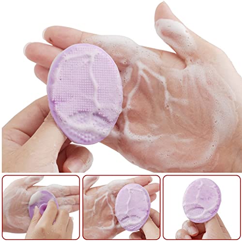 MR LION Silicone Facial Cleansing Brush 4 Pack - Soft Face Exfoliator & Blackhead Remover Pad