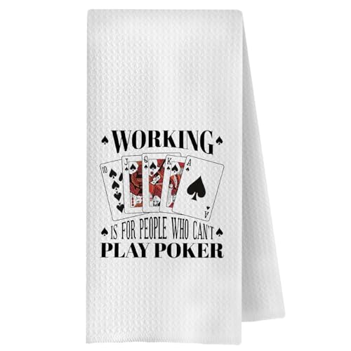 Funny Poker Dish Towels - 16x24 Inch Kitchen Towels for Gamers