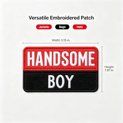 Minason Handsome Boy Embroidered Iron-On Patch for Jackets and Hats