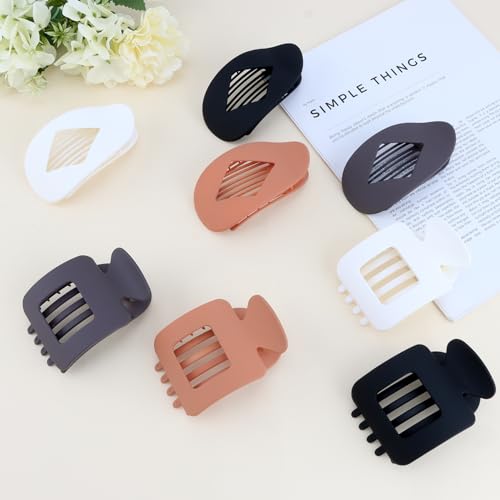 Atoden Flat Hair Claw Clips Large Non-Slip Hair Accessories for Thick Hair 8Pcs