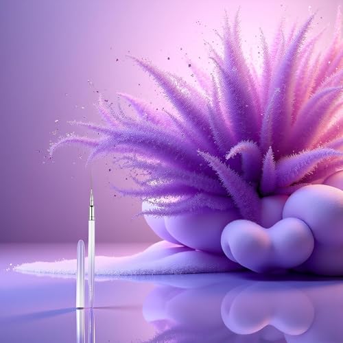 Zhuluck 25mm Nail Art Liner Brush - Purple Precision Painting Tool