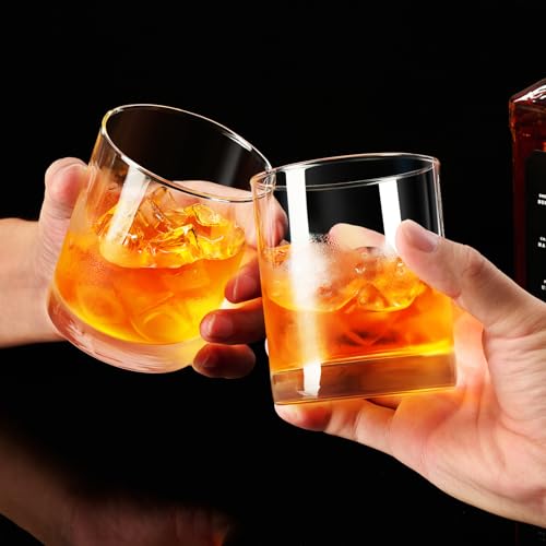 FrutPunch Set of 2 Old Fashioned Whiskey Glasses - Classic Engraved Barware